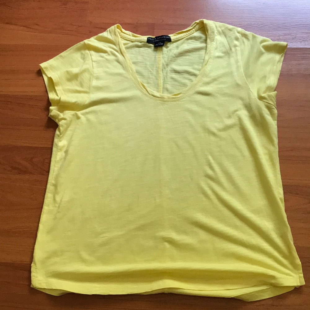Social Standard by sanctuary Yellow Scoop Neck Women's Tee -